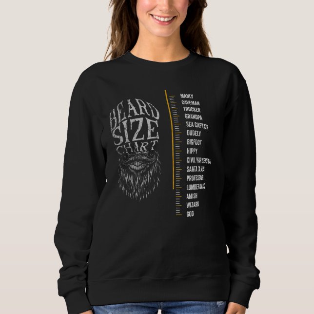Sudadera Diversión de la longitud de la barba del gráfico d (Anverso)