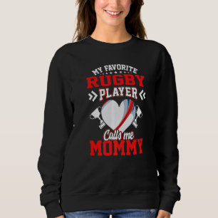 Sudadera Diversión de mi jugador favorito de rugby me llama