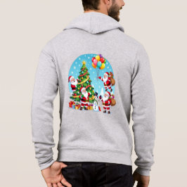 Sudadera **“Diversión de Navidad con Multi-Santa – Transpar