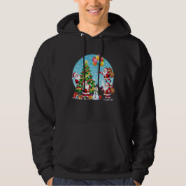 Sudadera **“Diversión de Navidad con Multi-Santa – Transpar