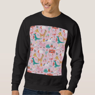 Sudadera Diversión de navidades: Patrón de animales sin foc