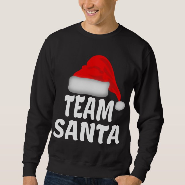 Sudadera Diversión de niños adultos de Team Santa Family co (Anverso)
