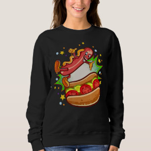 Sudadera Diversión de perro caliente I comida rápida salchi