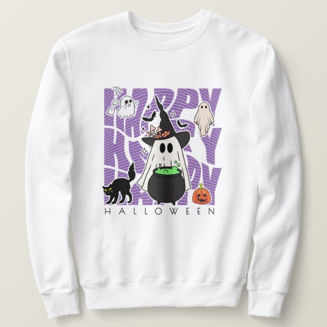 Sudadera Diversión de Taveo | Feliz Halloween Magic & Misch (Anverso del diseño)