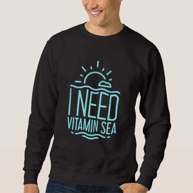 Sudadera Diversión de verano necesito la playa del sol en e (Anverso)