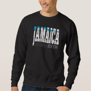 Sudadera Diversión Jamaica Queens Nueva York con Mapa de Me