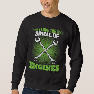 Sudadera Diversión Me Encanta El Olor De Los Motores Mecáni