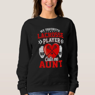 Sudadera Diversión Mi jugador favorito de Lacrosse me llama