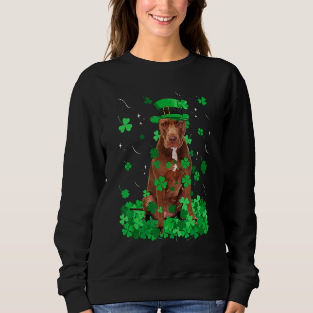 Sudadera Diversión Pitbull Dog St Patrick S Day Irlandés Sh (Anverso)