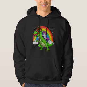 Sudadera Diversión unánime montada en dinosaurio Rex Rainbo