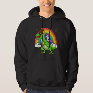 Sudadera Diversión unánime montada en dinosaurio Rex Rainbo