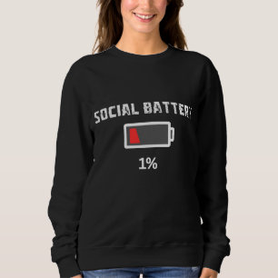 Sudadera divertida de batería baja – Sudadera con