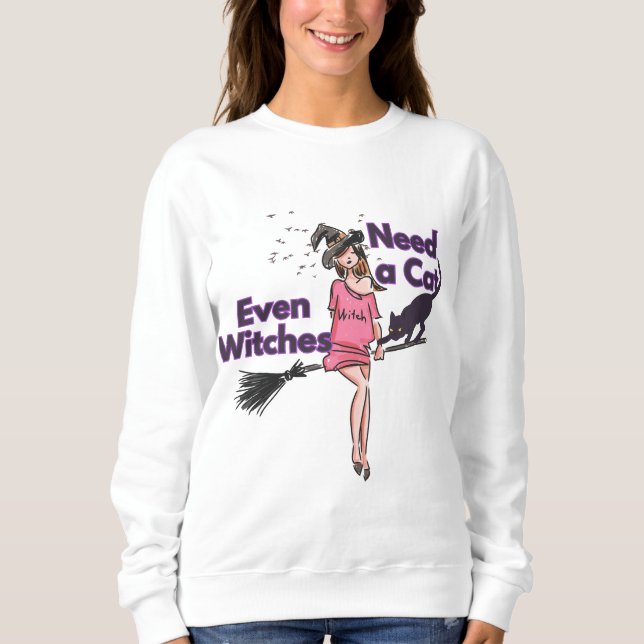 Sudadera divertida de bruja de Halloween (Anverso)