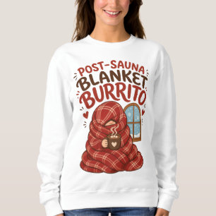 Sudadera divertida de burrito de manta después de