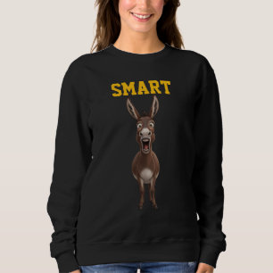 Sudadera divertida de burro inteligente
