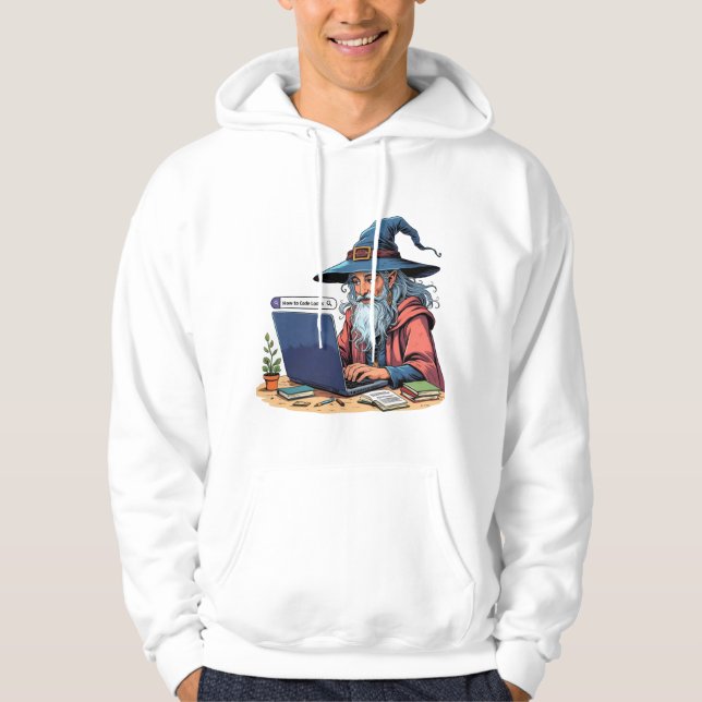 Sudadera divertida de "cómo programar" (Anverso)