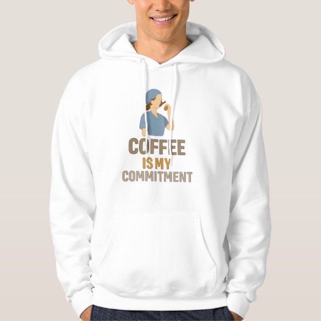 Sudadera divertida de enfermera – El café es mi co (Anverso)