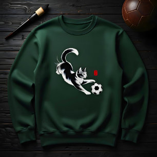 Sudadera divertida de fútbol para gatos para hombr