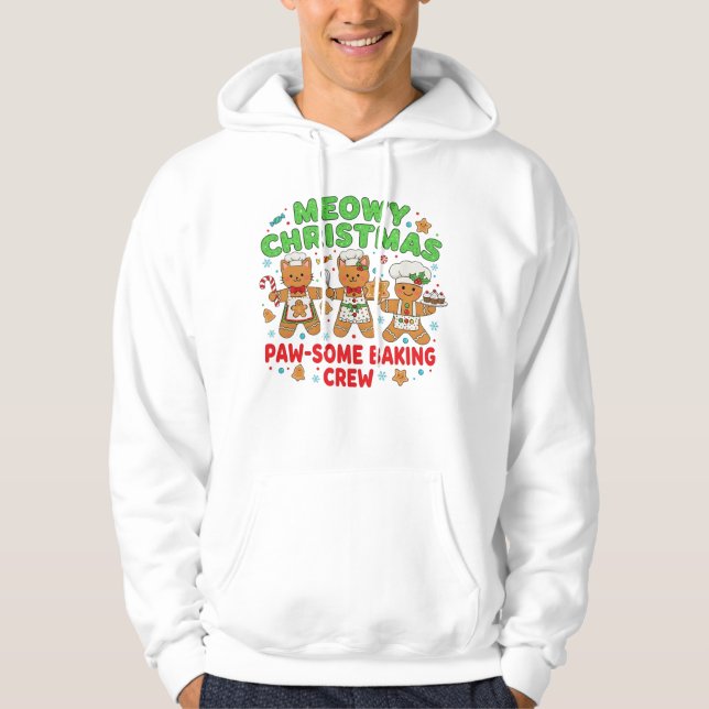 Sudadera divertida de gato con galletas de vacacio (Anverso)
