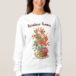 Sudadera divertida de juegos de renos de Navidad