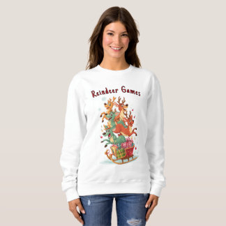 Sudadera divertida de juegos de renos de Navidad