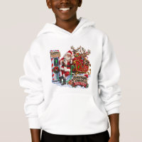Sudadera divertida de Navidad con carga de Santa E