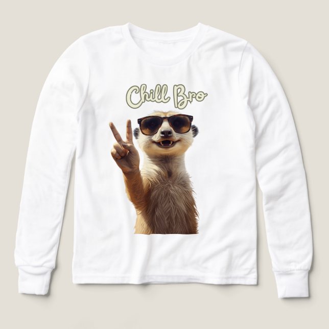 Sudadera divertida de perezoso 'Chill Bro' (Diseño frontal)