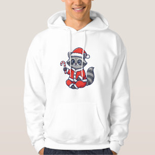 Sudadera divertida de Santa Mapache Navidad