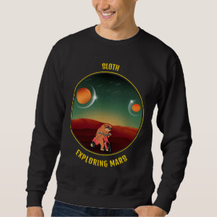 Sudadera Divertida Lema Explorando Marte En Un Triciclo