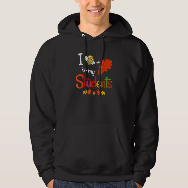 Sudadera Divertida Maestra De Escuela De Otoño Abeja Regres (Anverso)
