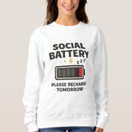 Sudadera divertida para batería social de introver