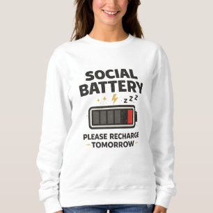 Sudadera divertida para batería social de introver