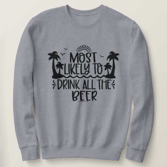 Sudadera divertida para beber cerveza (Anverso del diseño)