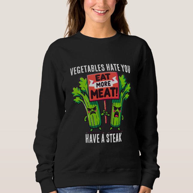 sudadera divertida para carnívoros  (Anverso)