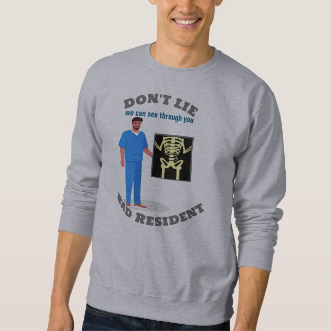 Sudadera Divertida Radiología Residente Personalizado Radio (Anverso)