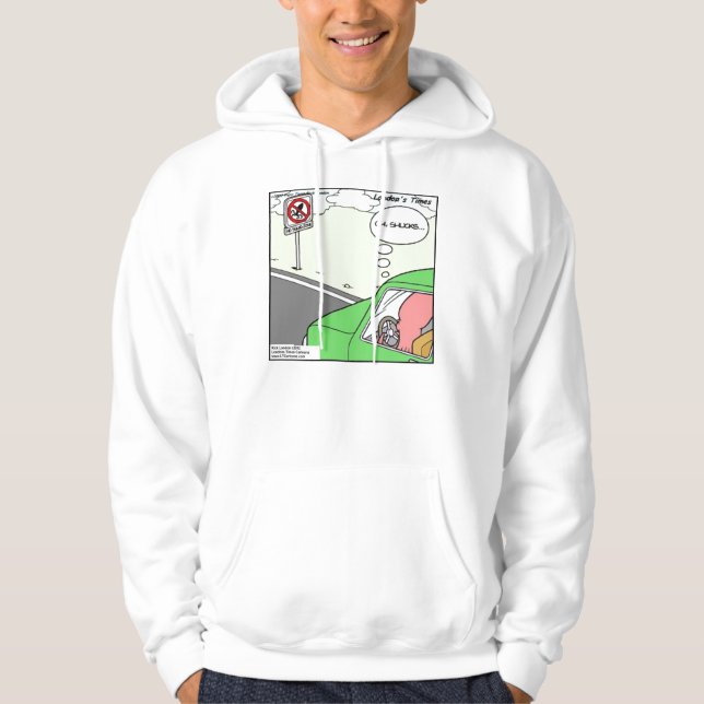 Sudadera divertida sin zona de calamares de Rick L (Anverso)