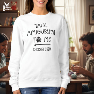 Sudadera Divertida Tripulación de CROCHET AMIGURUMI PERSONA