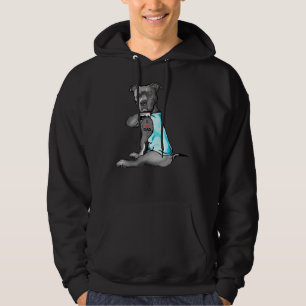 Sudadera Divertidas mujeres Perro Pitbull Yo Amo Tattoo Pap