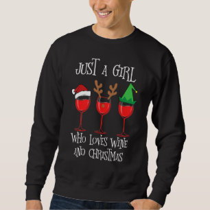Sudadera Divertidas Navidades Para Chica, Sólo Un Vino De A