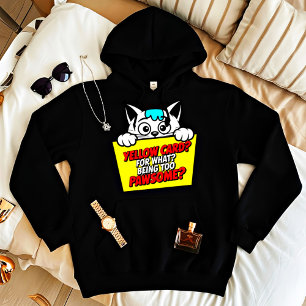 Sudadera Divertidas Tarjetas Amarillas de Gatos Increíbles