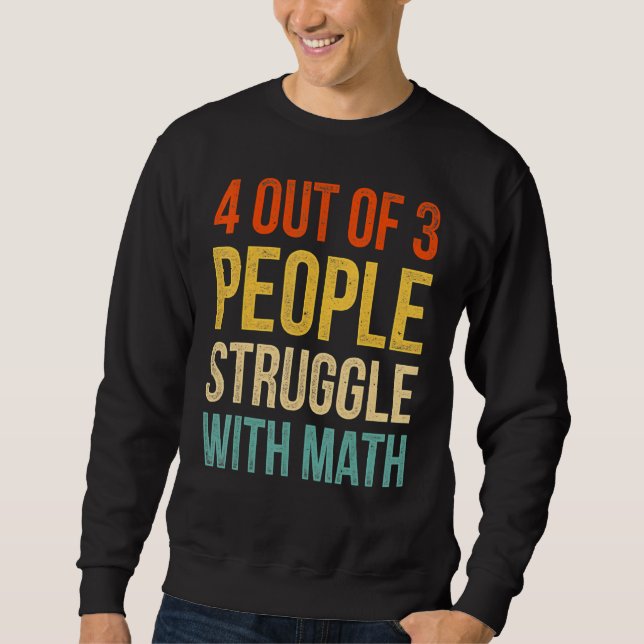 Sudadera Divertido 4 De 3 Personas Luchan Con Maestra (Anverso)