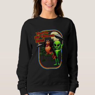 Sudadera Divertido Alien de Dachshund de larga duración sob