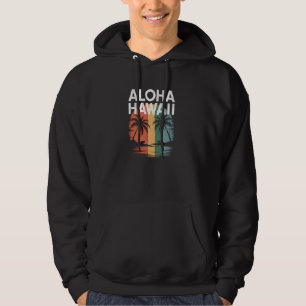 Sudadera Divertido Aloha Isla Hawaiana Palma Tabla de Surf 