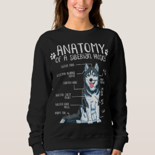 Sudadera Divertido anatomía siberiano Husky Dog Lover