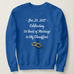 Sudadera Divertido aniversario Boda Personalizable de mujer