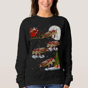 Sudadera Divertido árbol de alumbrado navideño Santa Riding