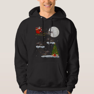 Sudadera Divertido árbol de alumbrado navideño Santa Riding
