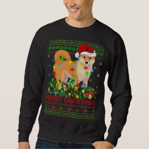 Sudadera Divertido árbol de alumbrado navideño Santa Ugly S
