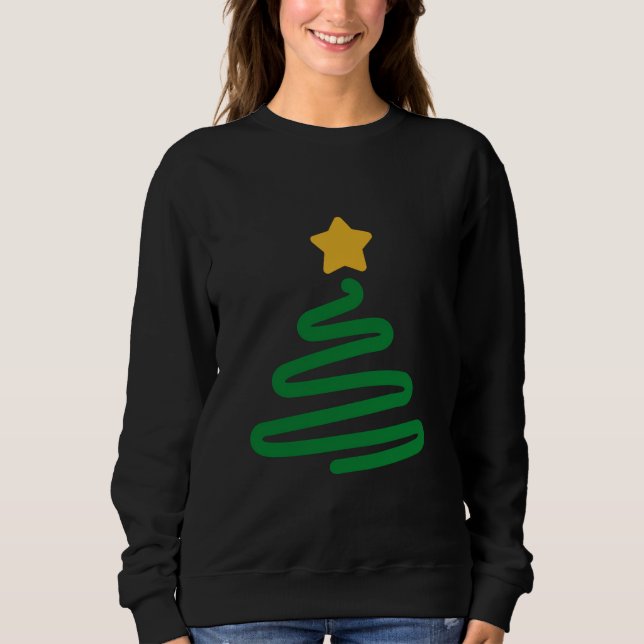 Sudadera Divertido árbol de Navidad (Anverso)