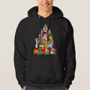 Sudadera Divertido árbol de navidad chiba inu ilumina a per